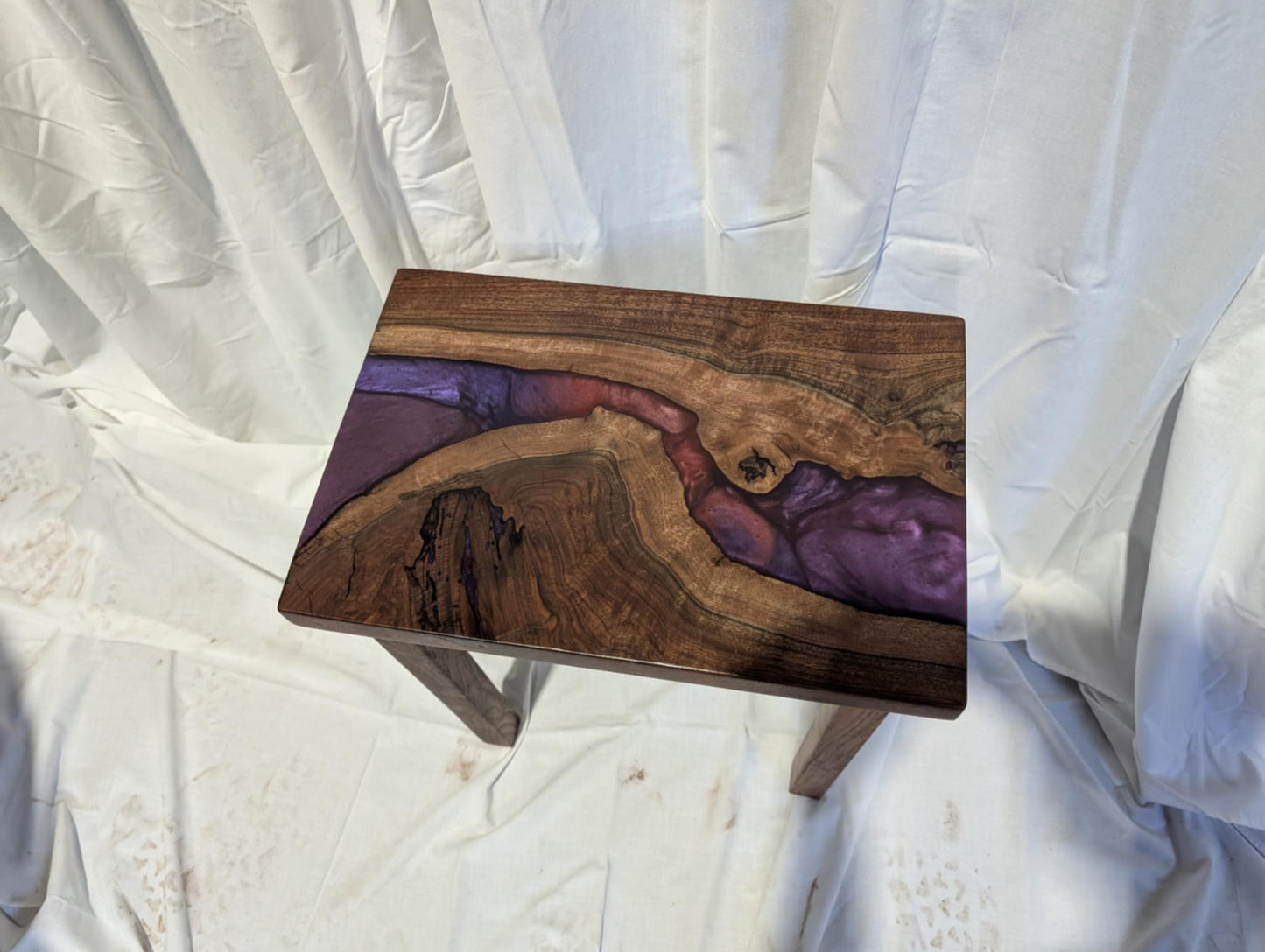 Purple Swirl - Walnut with Red and Purple Resin