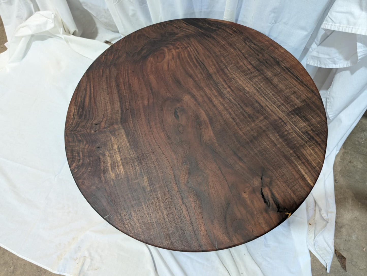 Walnut Round with large base