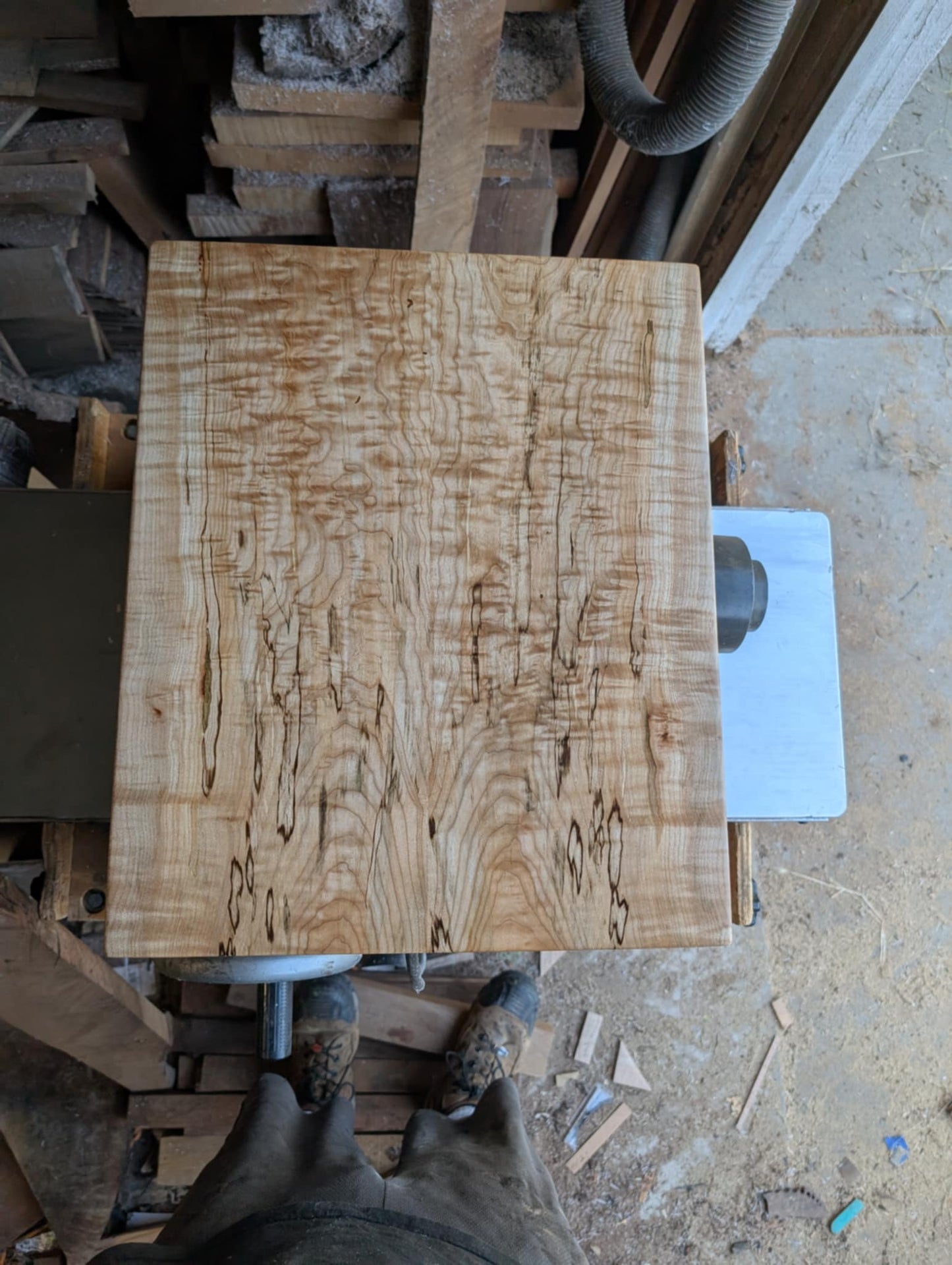 Spalted Curly Maple Side Table