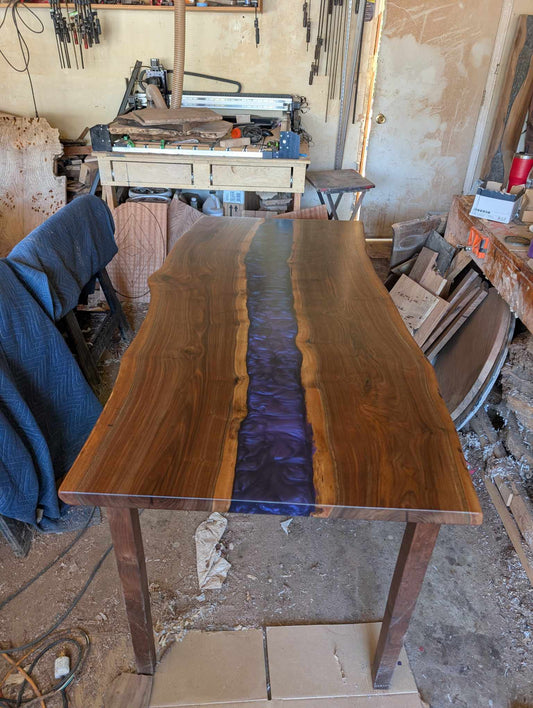 Live Edge Walnut River Dining Table