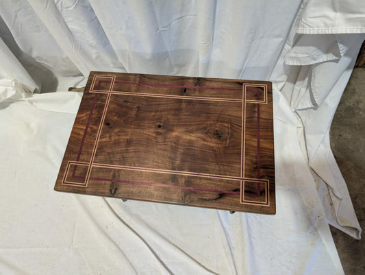 Walnut Inlay Side Table